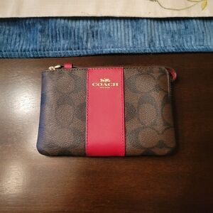 Coach corner zip wristlet